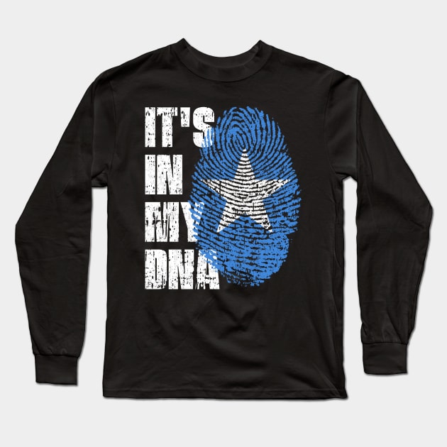 IT'S IN MY DNA Somalia  Flag Boy Girl Gift Long Sleeve T-Shirt by simonStufios